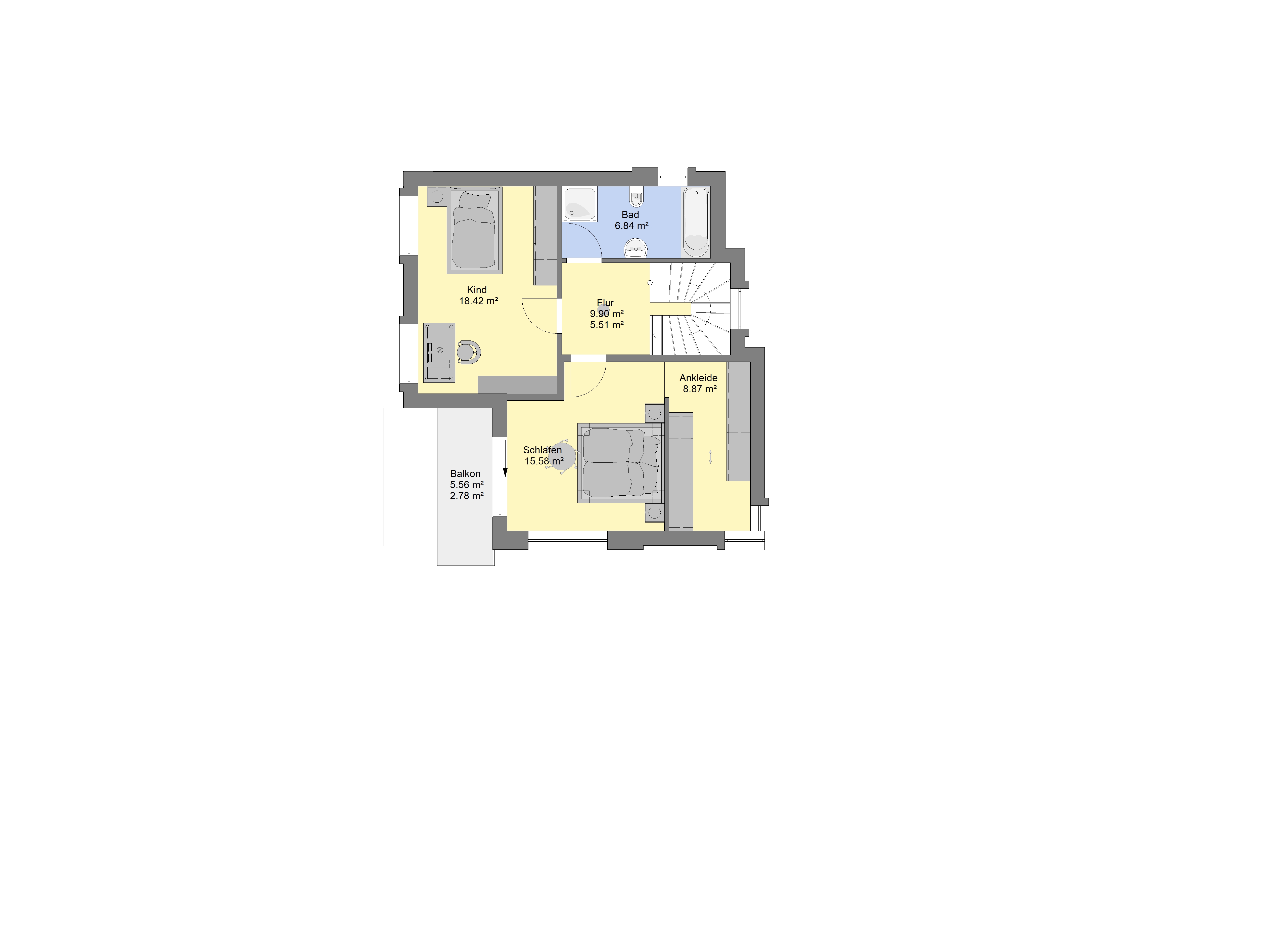 Grundriss Obergeschoss